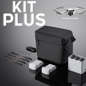 DJI Mini 3 Pro Fly More Kit, incluye dos baterías de vuelo inteligentes, un  concentrador de carga bidireccional, cable de datos, bolsa de hombro