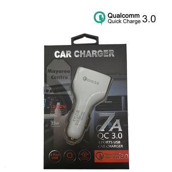Cargador Auto 12v Qualcomm 3.0 Carga Rapida Quick Charge