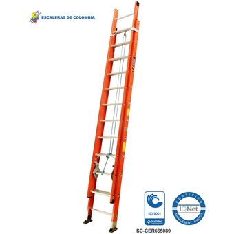  Escalera extensible Werner, con escalones planos en D