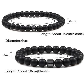 Pulsera De Roca Natural Para Hombres Energía Hematita De 68 