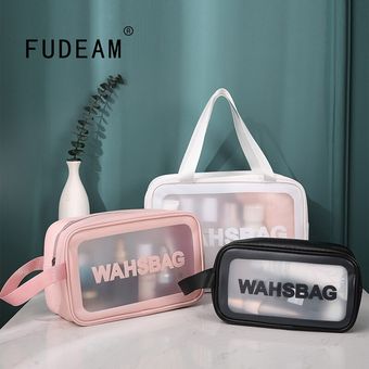 FUDEAM-Bolsa de almacenamiento de PVC para mujer  bolsa de viaje de .. 