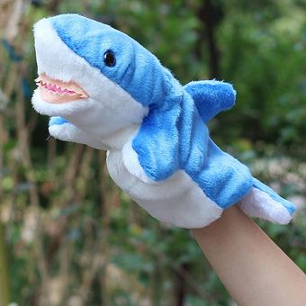 Tiburón Marioneta de mano Bebé Niños Desarrollo infantil Muñeca suave Pelu 