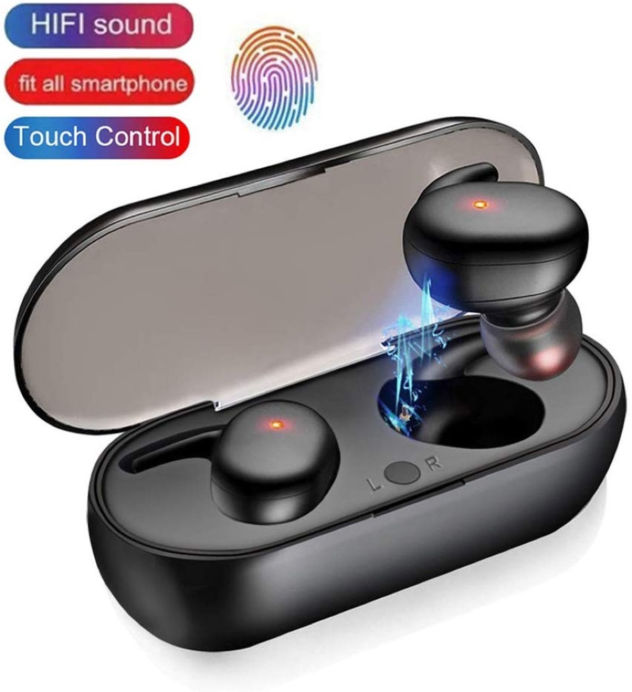 Audífonos Bluetooth Gemelos Sport Con Caja De Carga TWS-04 Negros