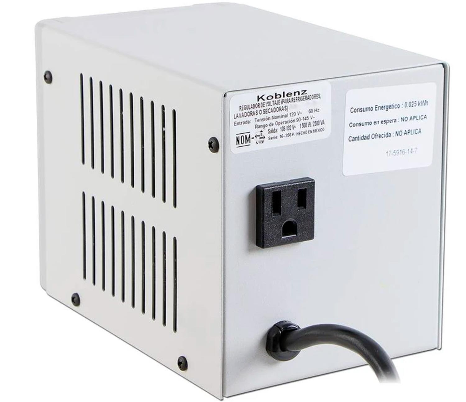 Regulador De Voltaje Koblenz Para Refrigerador y lavadora RI-2002 2500v