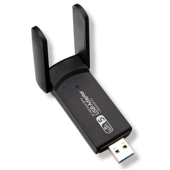 Tarjeta WiFi USB de 1300 Mbps de doble banda USB 3.0 Adaptador WiFi 2.4 GHz  400 Mbps 5 GHz 867 Mbps 802.11ac Tarjeta de red inalámbrica de doble banda