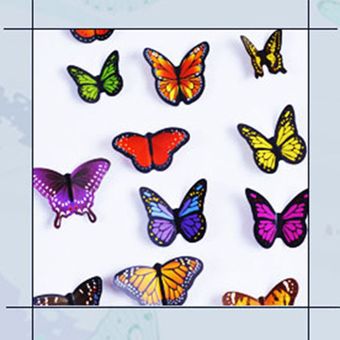 Pegatinas de pared estereoscópicas de mariposa para dormitorios para niños pegatina extraíble 