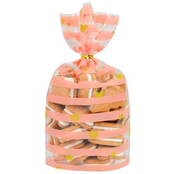 Bolsa de plástico de golosinas para galletas bolsas de embalaje par 