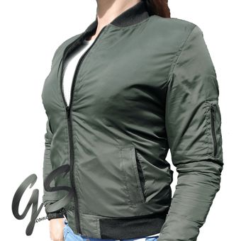 mujer Piloto Bomber Impermeable verde militar | Linio - GE063FA00Y3BYLCO