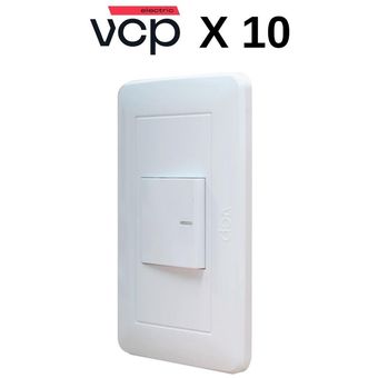 Interruptor sencillo de pared x 10 unidades vcp VCP