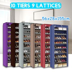 10 Tiers 9 Lattices zapatero estante de almacenamiento del o...