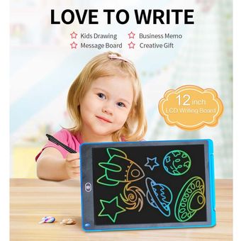 #Single Color Azul Tablero de escritura inteligente de 12 pulgadas Tableta LCD Pantalla LCD Tableta Tabletas digitales Tabletas gráficas electrónicas Pad de escritura electrónica con pluma 