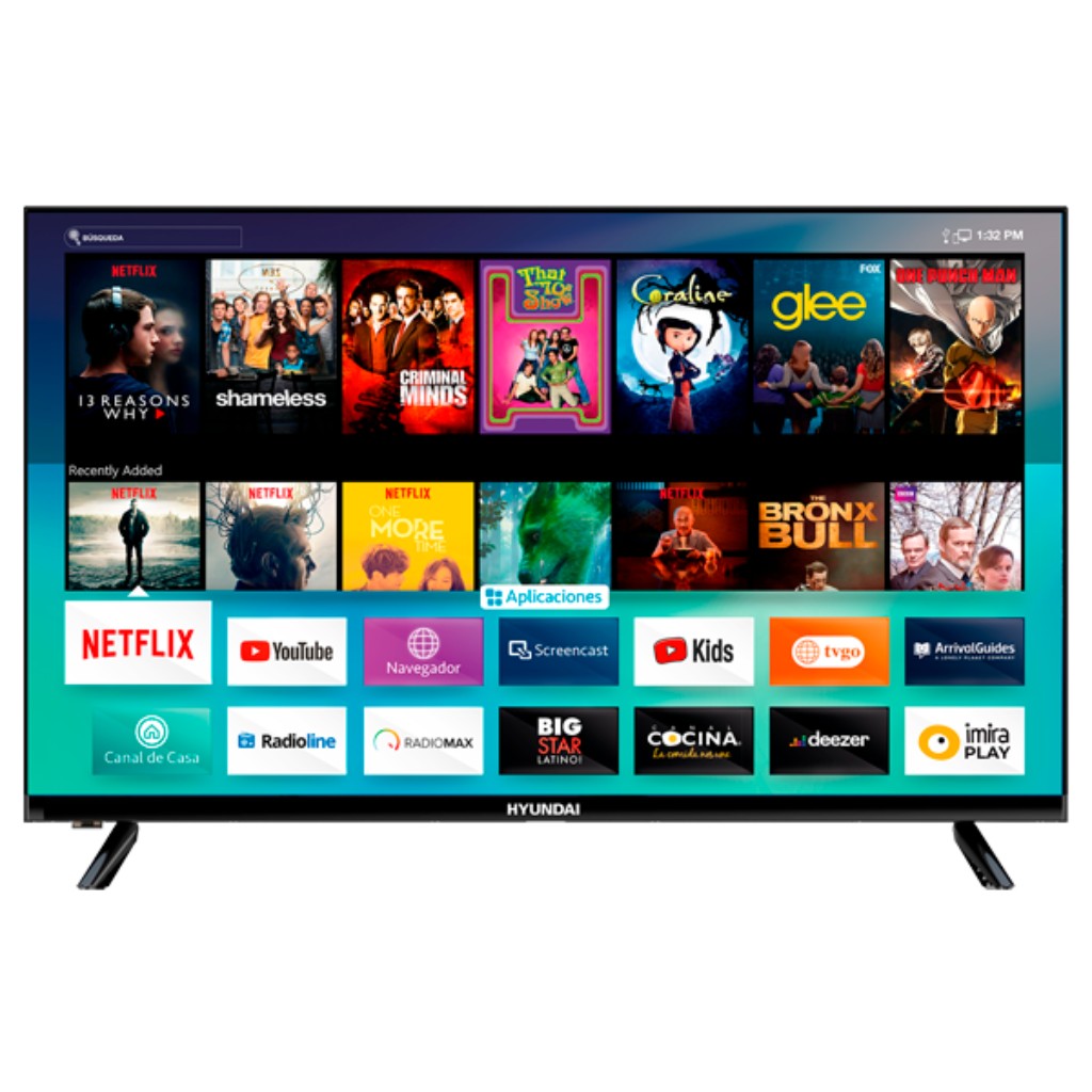 Smart TV HD Hyundai LED 32 Pulgadas Netflix HYLED3244NIM