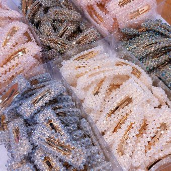 Horquillas de cristal ostentoso INS para el cabello nuevo Clip para mujeres pasador de Accesorios para peinados a la moda Clip BB accesorios para niñas JLP7 