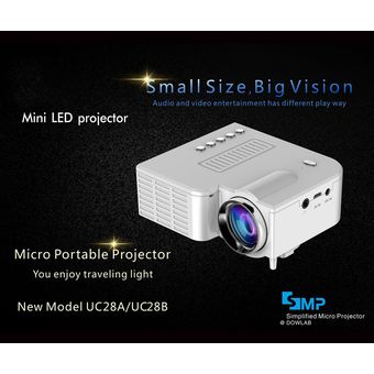 UC28C Inicio proyector LED Mini 1080P proyección del Portable para el teatro casero 