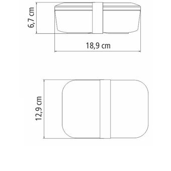 Topper Contenedor para Comida Tramontina 61229/040 1L