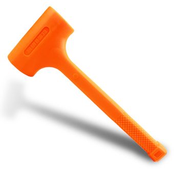 0.5lb Orange Dead Blow Hammer Mazo de goma suave Unicast Non 