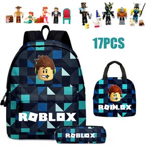 Juego mochila escolar Roblox lonchera estuche para lápices