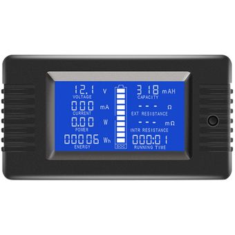 Voltímetro de CC Amperímetro Pantalla LCD Wattímetro digital Multímetr 