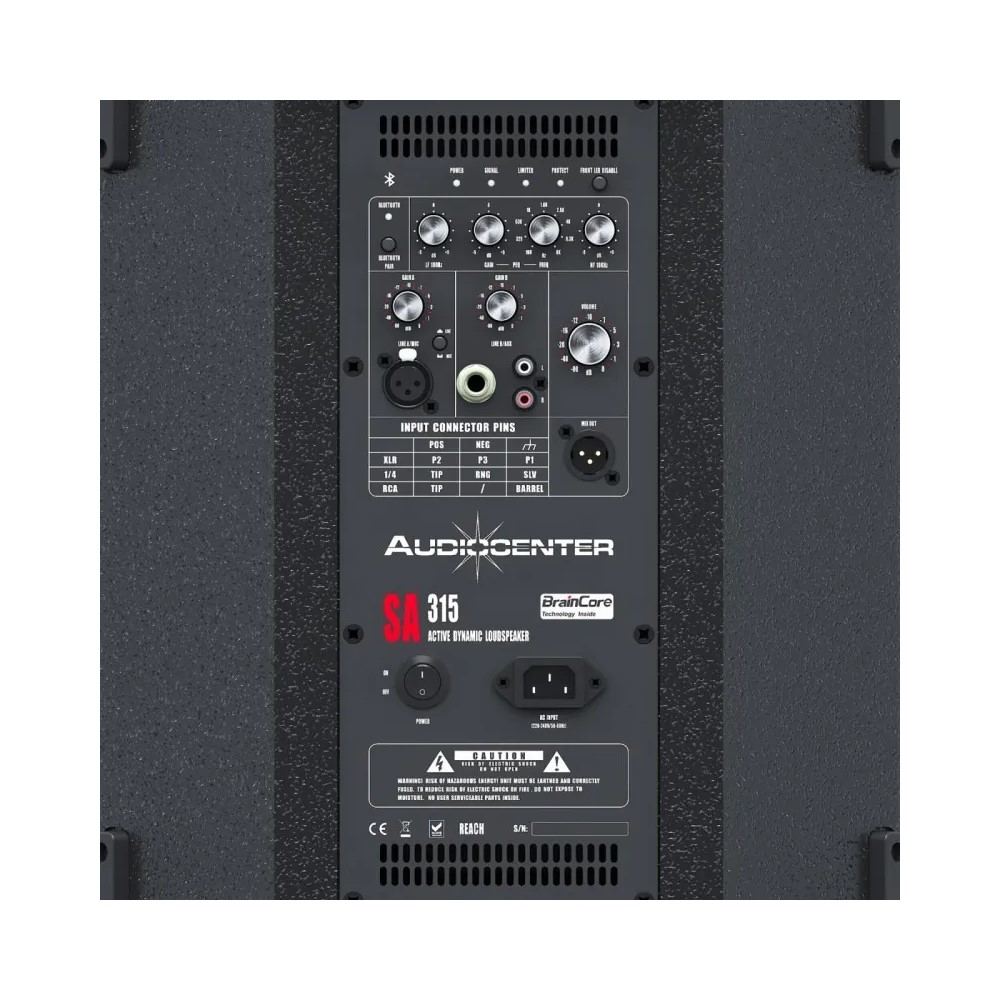 Bafle Activo Audiocenter Sa315 15 Pulgadas  Bluetooth