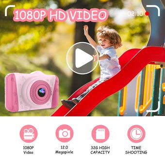 Cámara Para Niña 1080P HD Pantalla de 2.0 Pulgadas Rosado IMPORTADO