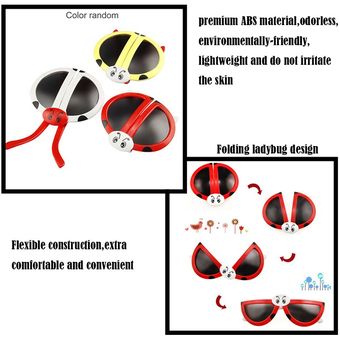 Moda linda Mariquita plegable Deformidad Gafas de sol Rompecabezas Jug 