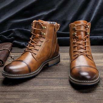 De cuero de los hombres botas Tamaño 7-13 marca cómodo 2021 casuales de los hombres de moda tobillo botas para hombres # AL604 De cuero de los hombres botas Tamaño 7-13 marca cómodo 2021 casuales de los hombres de moda tobillo botas para hombres # AL604