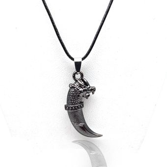 Collar Colmillo BlancoCafe Collar Colmillo BlancoCafe