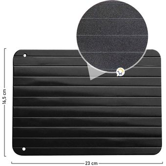 Bandeja Tabla De Aluminio De Descongelación Rápida Color Negro