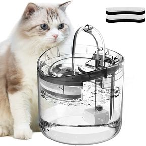 Fuente De Agua Para Gatos Perros 1.6 Litros Filtro Adaptador