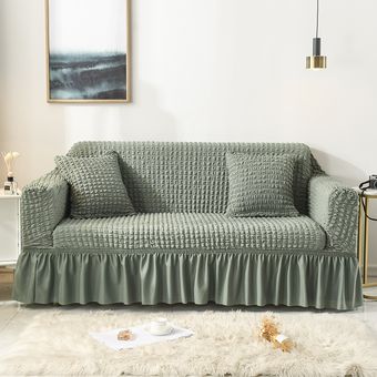 Funda de sofá a cuadros para palomitas de maíz,envolvente,elástica,con falda,cobertor para muebles #17 