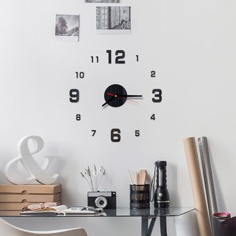 decoración moderna para el hogar, Pegatinas de pared DIY para reloj 