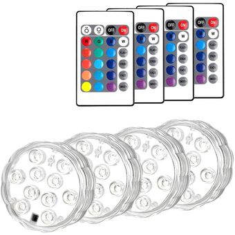 10 luces LED sumergibles luces LED cambio multi del color a prueba de agua 