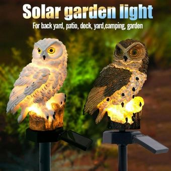 Luz LED Solar con forma de búho para exteriores,luz nocturna para césped y jardín,decoración alimen 