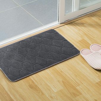 50 gris plateado 80cm alfombra de piso de espuma viscoelástica puerta baño alfombra antideslizante entrada alfombra suave 