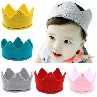 Sombrero turbante corona de bebé gorro de punto para bebés 