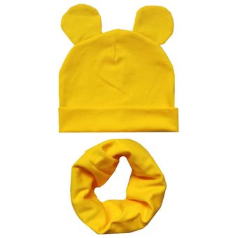 Nuevo 100% algodón gorro bufanda para niños conjunto de niños es adorable tapa sombrero de alta calidad niños niñas sombrero de la bufanda conjunto chico sombreros de utilería para fotos 