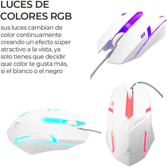 Mouse Alámbrico USB Ratón Óptico Luz PC Laptop Computadora