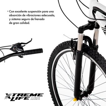 Bicicleta de Montaña XTREME LIFE DPBM29, Aluminio R29 21V, con Doble  Suspensión en Color Rojo