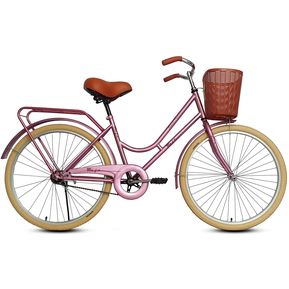 Bicicleta Maja Vintage Clásica Retro Urbana Rodada 24 Color Rosa