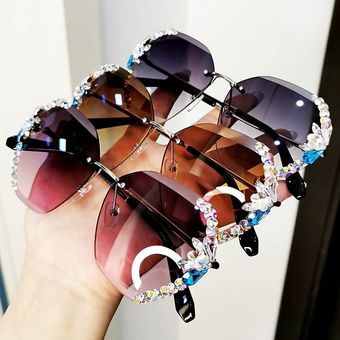 Diseñador de marca sin marco Gafas de sol gafas de solmujer 