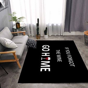 Área 3D modelada Mat Go Home Alfombra moderna Negro antideslizante decorativo estera del piso-100x120CM 