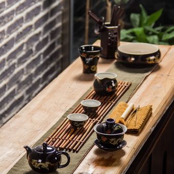 Tetera China de porcelana roja celebr regalos juego de té nupcial 