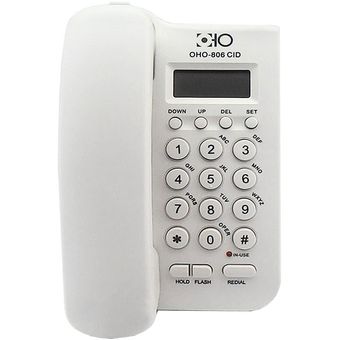 Teléfono con cable, teléfono de escritorio, identificación de llamadas,  soporte de pared, teléfono minimalista con cable, teléfono fijo de  escritorio
