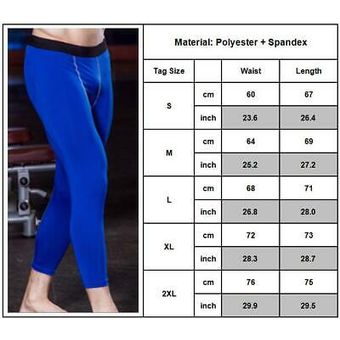 Pantalones de compresión de gimnasio deportivo para correr de 34 de longitud leggings capa base para hombre Blanco 