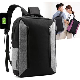 Bolso deportivo con puerto USB Hombre de viaje Bolso de 