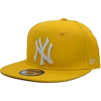 Gorra Plana New York Yankees Beisbolera Ny Snapback Ángeles NY Amarilla