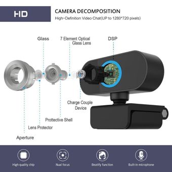 1080P HD cámara Web con micrófono giratorio Autofocus USB 2,0 PC cámara Web de escritorio Mini computadora WebCamera Video grabación trabajo en línea 
