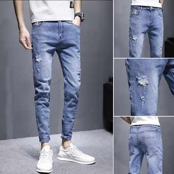 C 6655 Azul Jeans De Tamaño Grande Para Hombres 