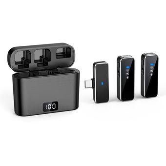 Micrófono Lavalier inalámbrico portátil para iPhone y Android minimicrófono para grabación de vídeo y Audio transmisión en vivo para videojuegos