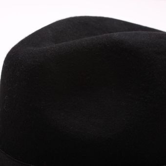 gorro de fieltro estilo jazz de 56-58CM WAN（#Coffee） Sombrero Fedora de ala ancha para hombre y mujer 